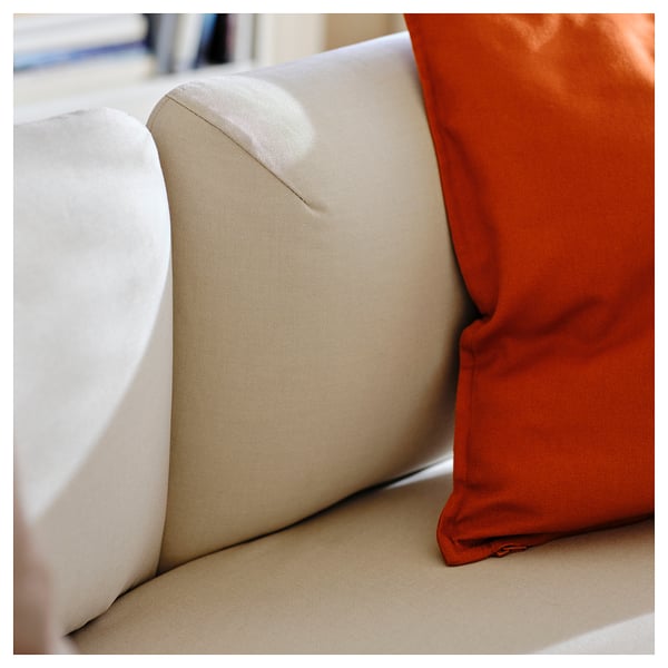 LILLEHEM modular corner sofa, 2-seat, Vissle beige/wood, 148x73x76 cm