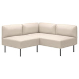 LILLEHEM modular corner sofa, 2-seat, Vissle beige/metal, 148x73x76 cm