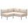 LILLEHEM - 2-seater sectional corner sofa, Vissle beige/metal