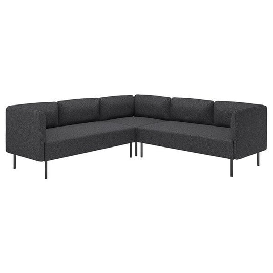 Ikea LILLEHEM - 4-seater sectional corner sofa, Gunnared dark gray/metal