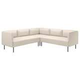 LILLEHEM modular corner sofa, 4 seat, Vissle beige/metal, 224x73x76 cm
