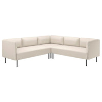 LILLEHEM modular corner sofa, 4 seat, Vissle beige/metal, 224x73x76 cm