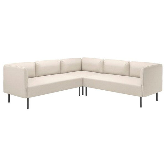 Ikea LILLEHEM - 4-seater sectional corner sofa, Vissle beige/metal