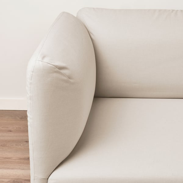 LILLEHEM - 4-seater sectional corner sofa, Vissle beige/metal