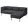 LILLEHEM - 3-seater comp sofa/chaise-longue, Gunnared/dark gray metal