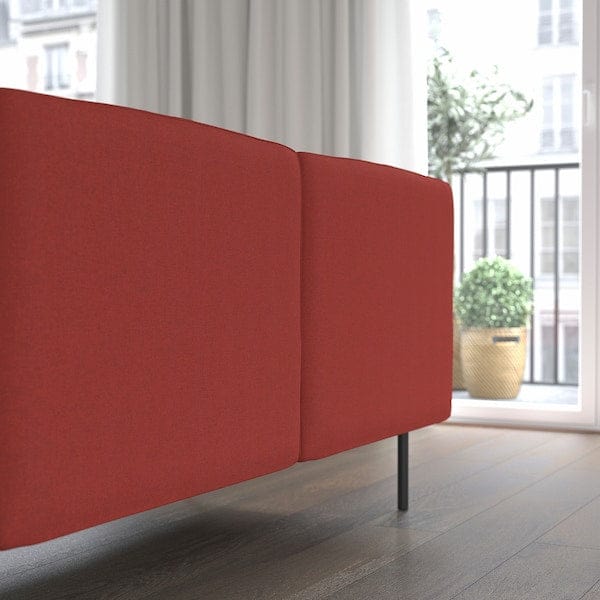 Ikea LILLEHEM - 3-seater comp sofa/chaise-longue, Gunnared/brown-red metal