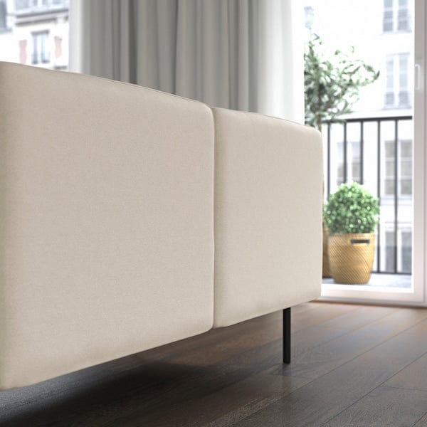 Ikea LILLEHEM - 3-seater comp sofa/chaise-longue, Vissle/beige metal