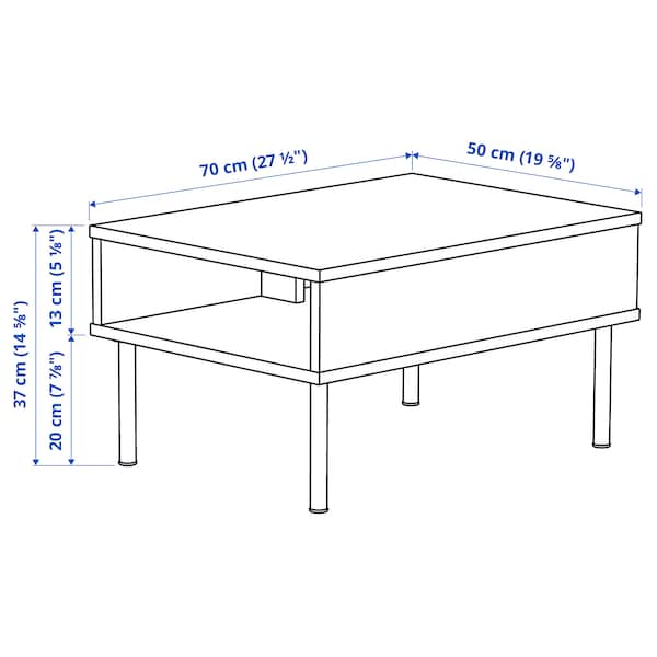 LILLEHEM - 2 seater sectional sofa/table, Gunnared dark grey/wood