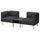LILLEHEM - 2 seater sectional sofa/table, Gunnared dark grey/wood