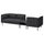 LILLEHEM - 3-seater sectional sofa/table, Gunnared dark gray/metal