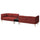 LILLEHEM - 4-seater sectional sofa/table, Gunnared brown/red/wood