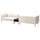 LILLEHEM - 4 seater sectional sofa/bed, Vissle beige/wood