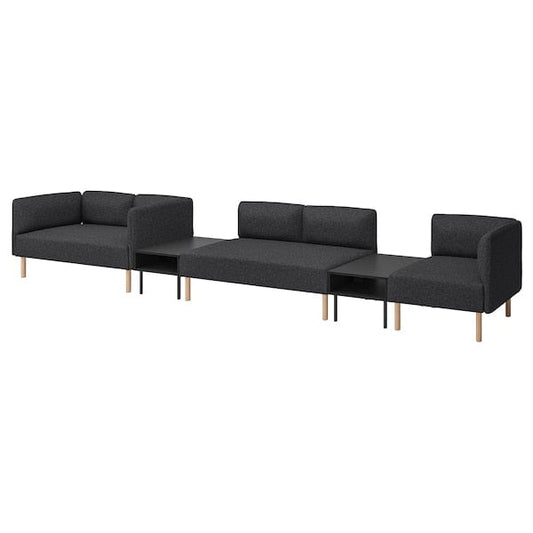 Ikea LILLEHEM - 5 seater sectional sofa/table, Gunnared/dark grey wood