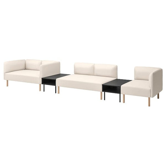 Ikea LILLEHEM - 5 seater sectional sofa/table, Vissle/beige wood