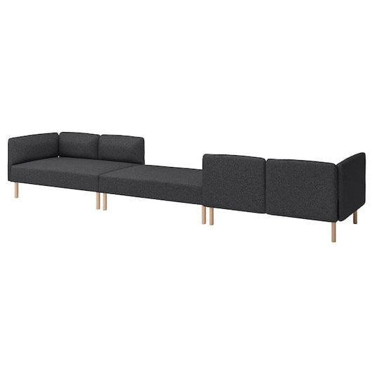 Ikea LILLEHEM - 6 seater sectional sofa, Gunnared/dark grey wood