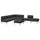 LILLEHEM - 6-seater sectional sofa/table, Gunnared/dark gray metal