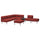 LILLEHEM - 6-seater sectional sofa/tablet, Gunnared/brown-red metal