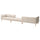 LILLEHEM - 6 seater sectional sofa, Vissle/beige wood