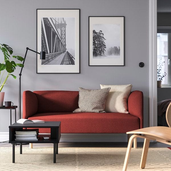 Ikea LILLEHEM - 2-seater sectional sofa, Gunnared/brown-red wood