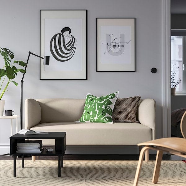 Ikea LILLEHEM - 2-seater sectional sofa, Vissle/beige wood