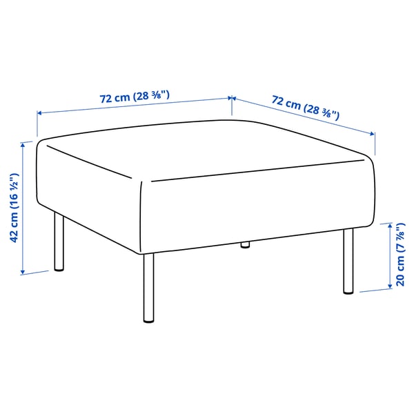 LILLEHEM 1-seat module, Gunnared brown-red/metal, 72x42x72 cm