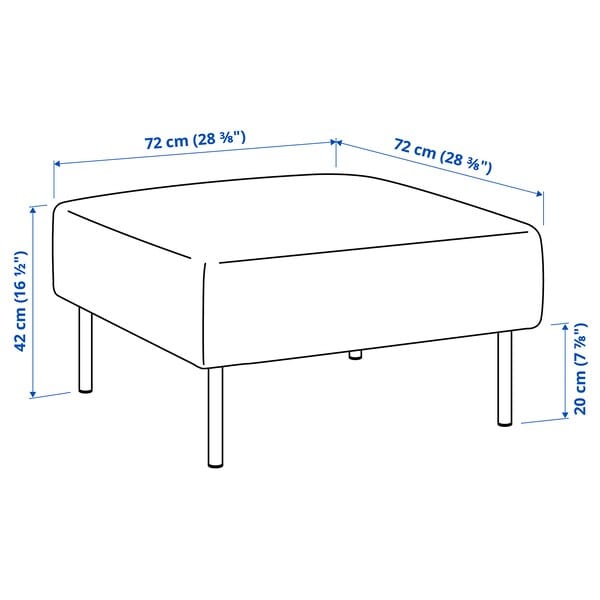 Ikea LILLEHEM - 1-seater element, Vissle/beige metal