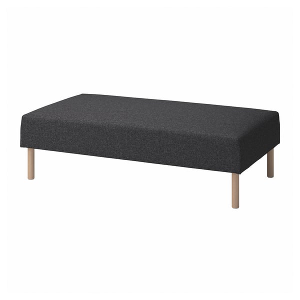LILLEHEM 2-seat module, Gunnared/dark grey wood, 144x20x72 cm