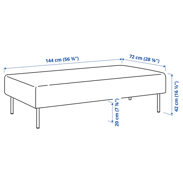 LILLEHEM 2-seat module, Gunnared/dark grey wood, 144 cm