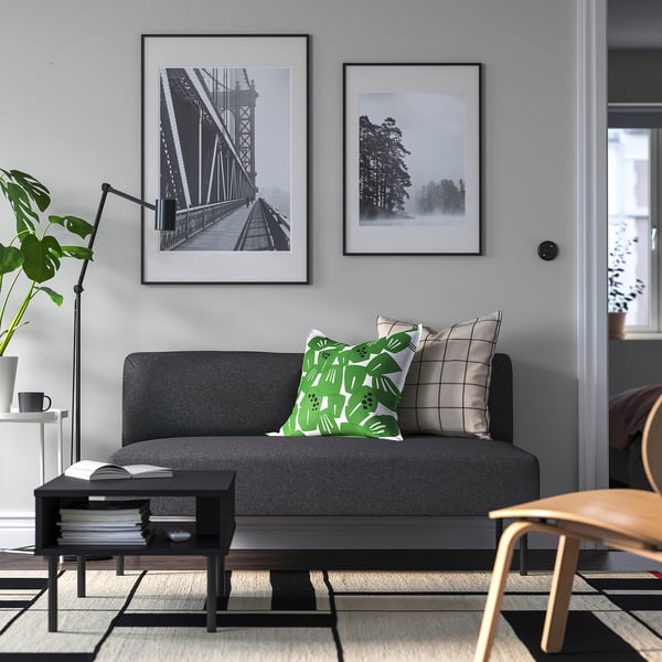 LILLEHEM - 2-seater element, Gunnared/dark gray metal