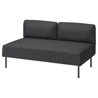 LILLEHEM 2-seat module, Gunnared/dark grey metal, 144x75x76 cm