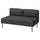 LILLEHEM - 2-seater element, Gunnared/dark gray metal