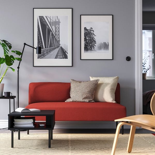 Ikea LILLEHEM - 2-seater element, Gunnared/brown-red metal