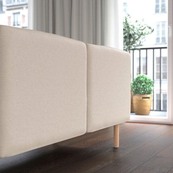 LILLEHEM - 2-seater element, Vissle/beige wood