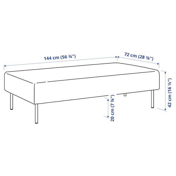 Ikea LILLEHEM - 2-seater element, Vissle/beige metal
