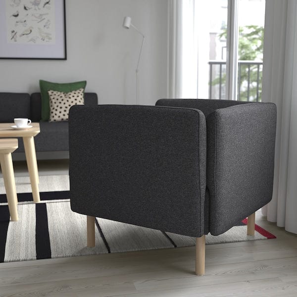 Ikea LILLEHEM - Armchair, Gunnared/dark grey wood