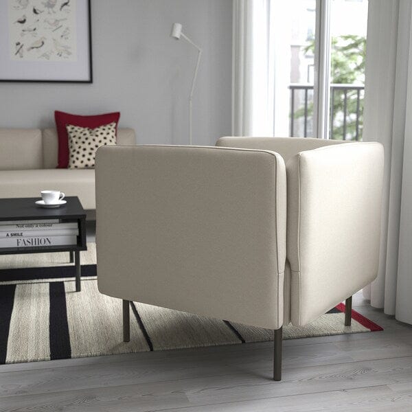 Ikea LILLEHEM - Poltrona, Vissle/beige metallo