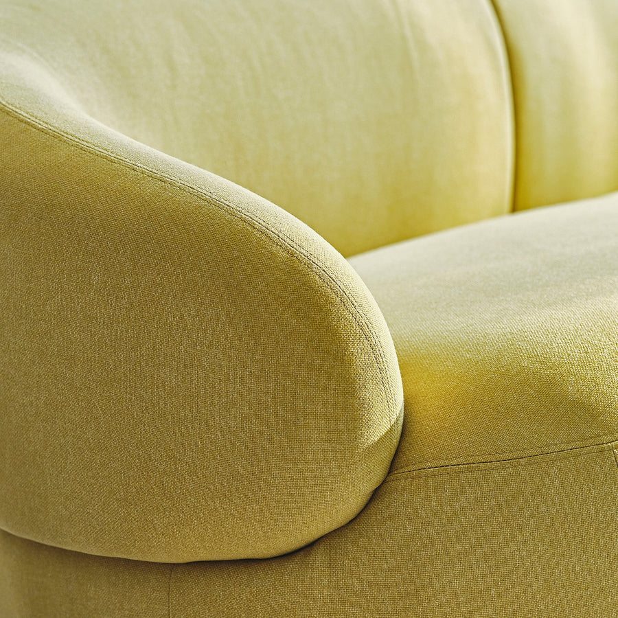 LILLESÄTER 4-seat sofa, Gunnared bright green-yellow, 269x69x90 cm