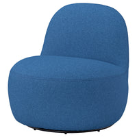 LILLESÄTER swivel easy chair, Gunnared dark blue, 70x71x79 cm