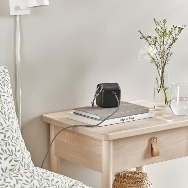 LILLHULT - LILLHULT USB-A to USB-C, black/white, 1.5 m