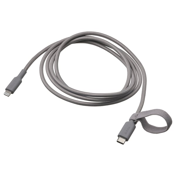 LILLHULT - LILLHULT USB-C to lightning, grey, 1.5 m
