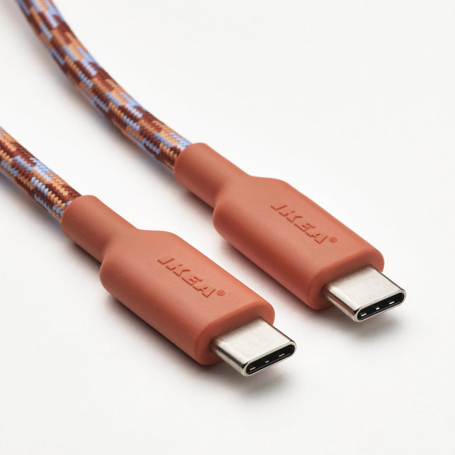 LILLHULT USB-C to USB-C, orange/lilac, 1.5 m