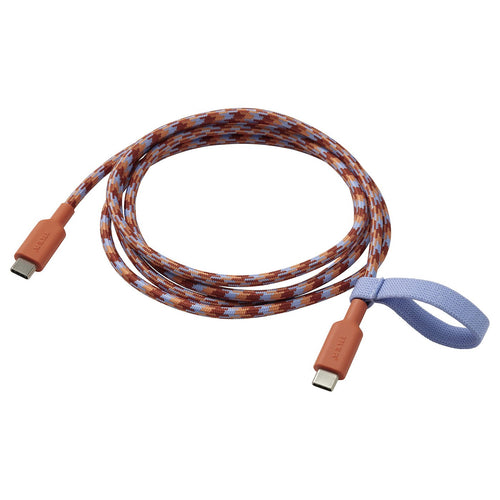 LILLHULT USB-C to USB-C, orange/lilac, 1.5 m