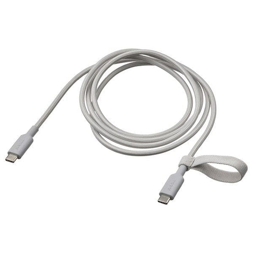 LILLHULT - LILLHULT USB-C to USB-C, light grey, 1.5 m