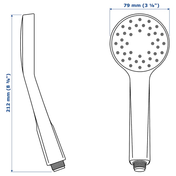 LILLREVET single-spray handshower, white, 8 cm