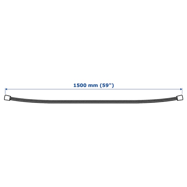 LILLREVET shower hose, white, 150 cm