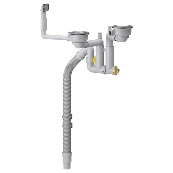 LILLVIKEN water trap/strainer 2 bowls, 71x90 cm