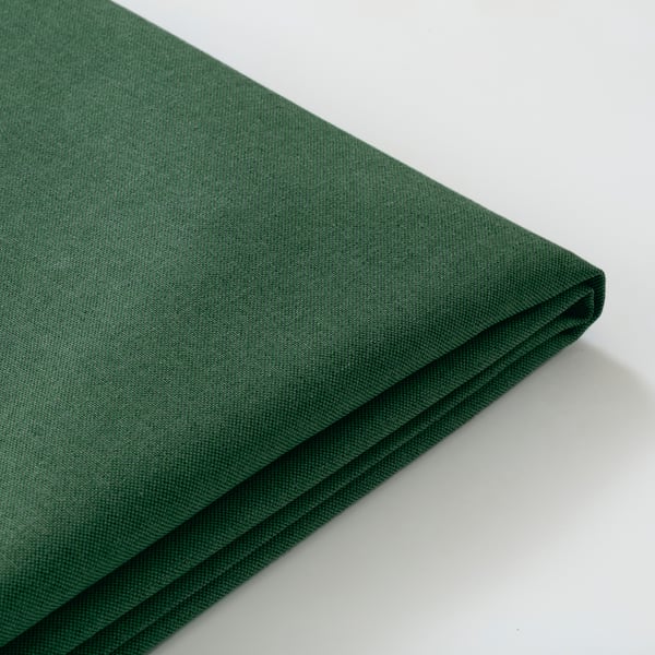 LINANÄS - Sofa cover 3/chaise-lon, Vissle dark green ,