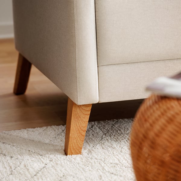 LINANÄS 2-seat sofa, Vissle beige, 137x77.0x80.5 cm
