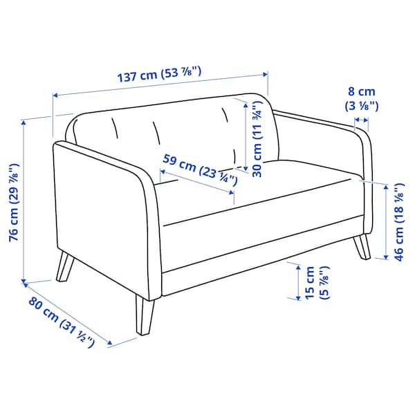 Ikea LINANÄS 2 seater sofa - Vissle beige ,