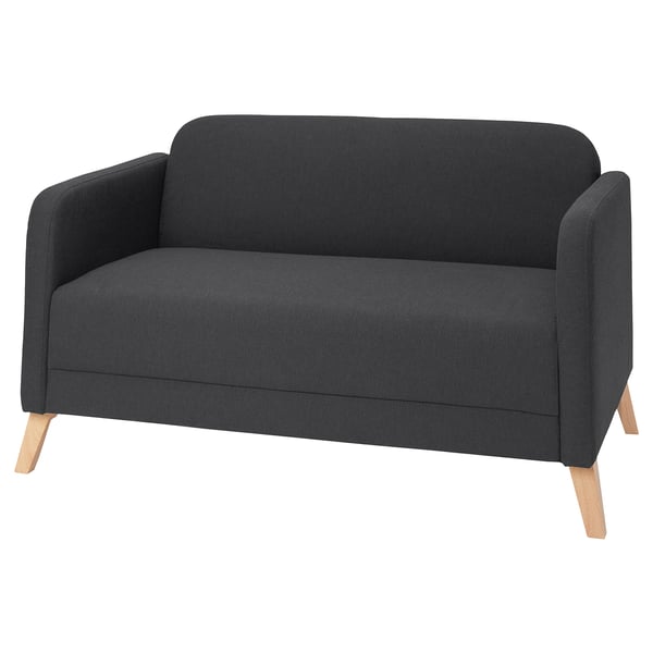 LINANÄS 2-seat sofa, Vissle dark grey, 137x77.0x80.5 cm